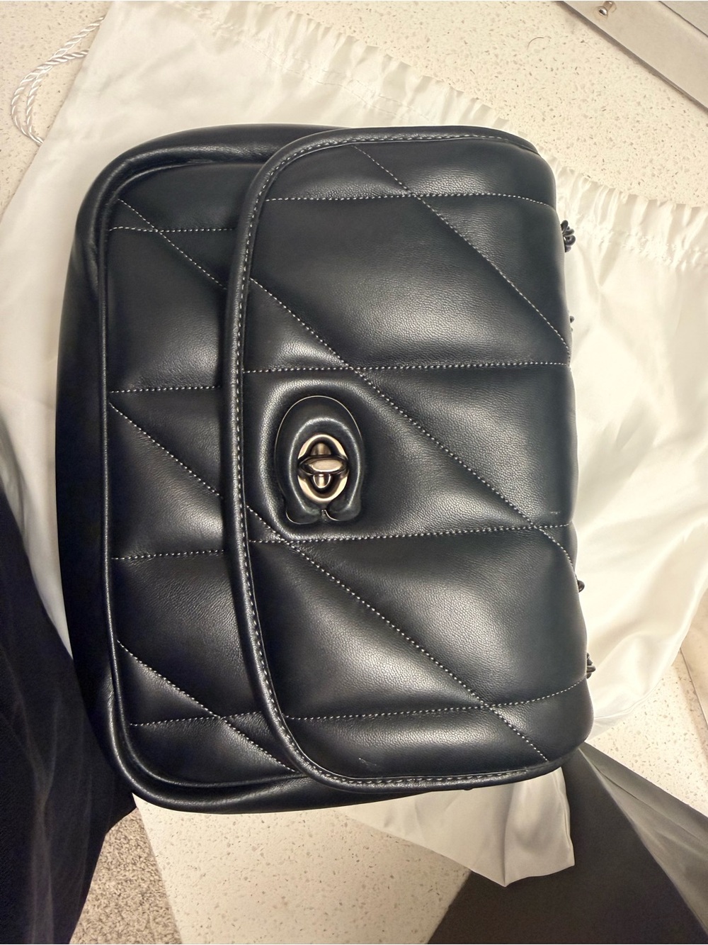 Coach Black Quilted Leather Crossbody with Signature Turnlock - Picture 2 of 14